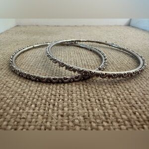 Vintage Bohemian style two bangle bracelets